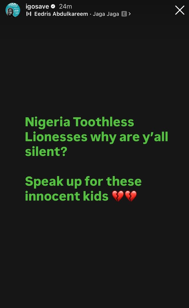 Comedian I Go Save calls out Nigerian first ladies for ?being silent? since the abduction of pupils and teachers in Oyo